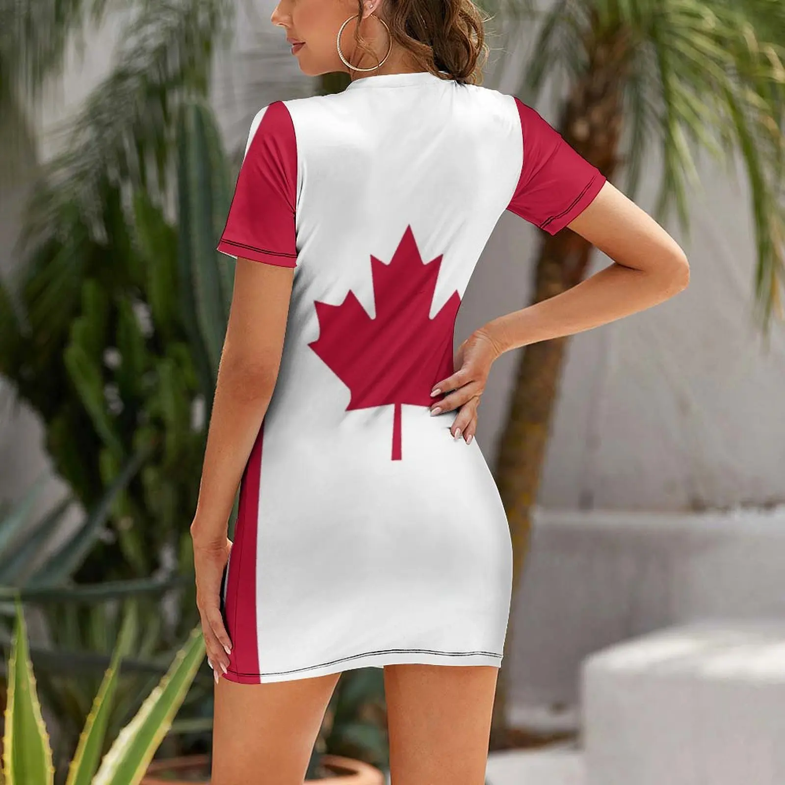 Flag of Canada Short-Sleeved D - Summer Clothing Women Canada recension och pris