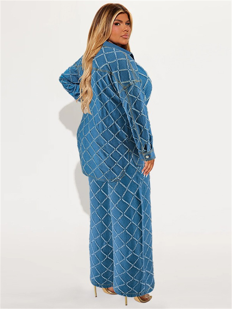 Wmstar Plus Size Denim Two Pie - Summer Clothing Wholesale recension och pris